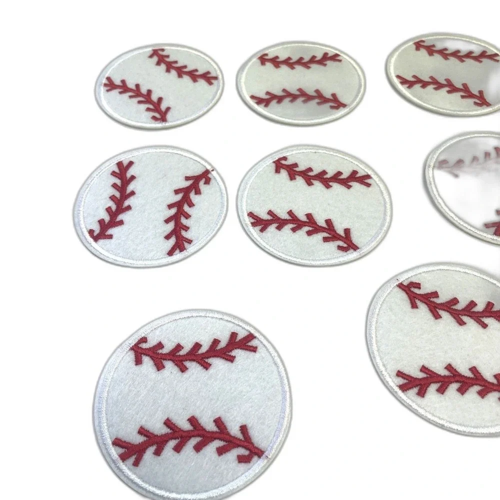 Unbranded Baseball Iron On‎ Patches Unisex OS White New 11pc Embroidered Round - Picture 3 of 4